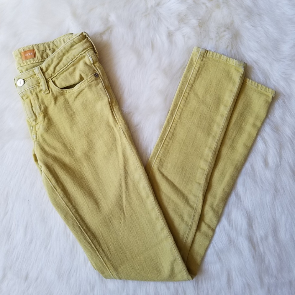 Pilcro & the Letterpress Stet Fit Yellow Jeans 24 - Picture 3 of 8